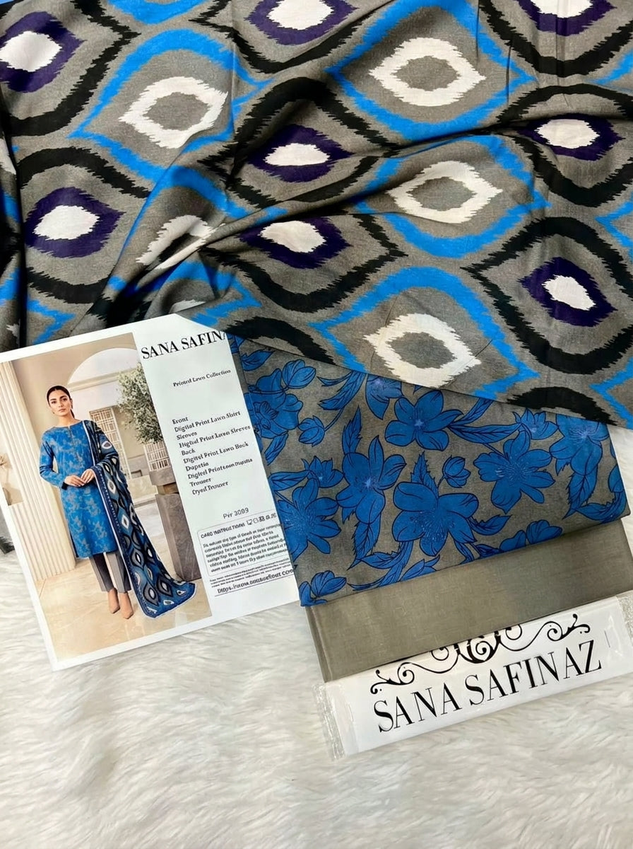 SANA SAFINA LAWN THREE PIECE