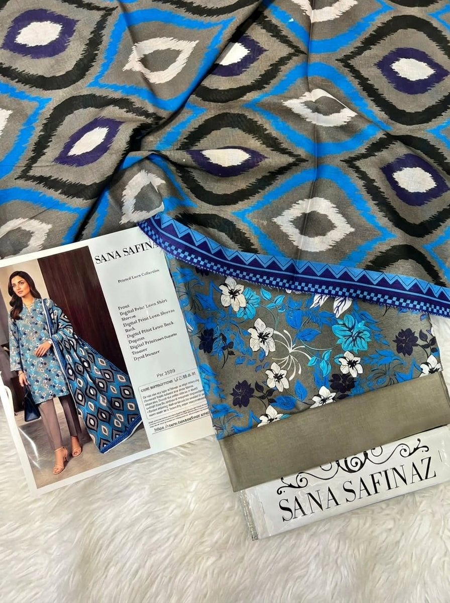SANA SAFINA LAWN THREE PIECE