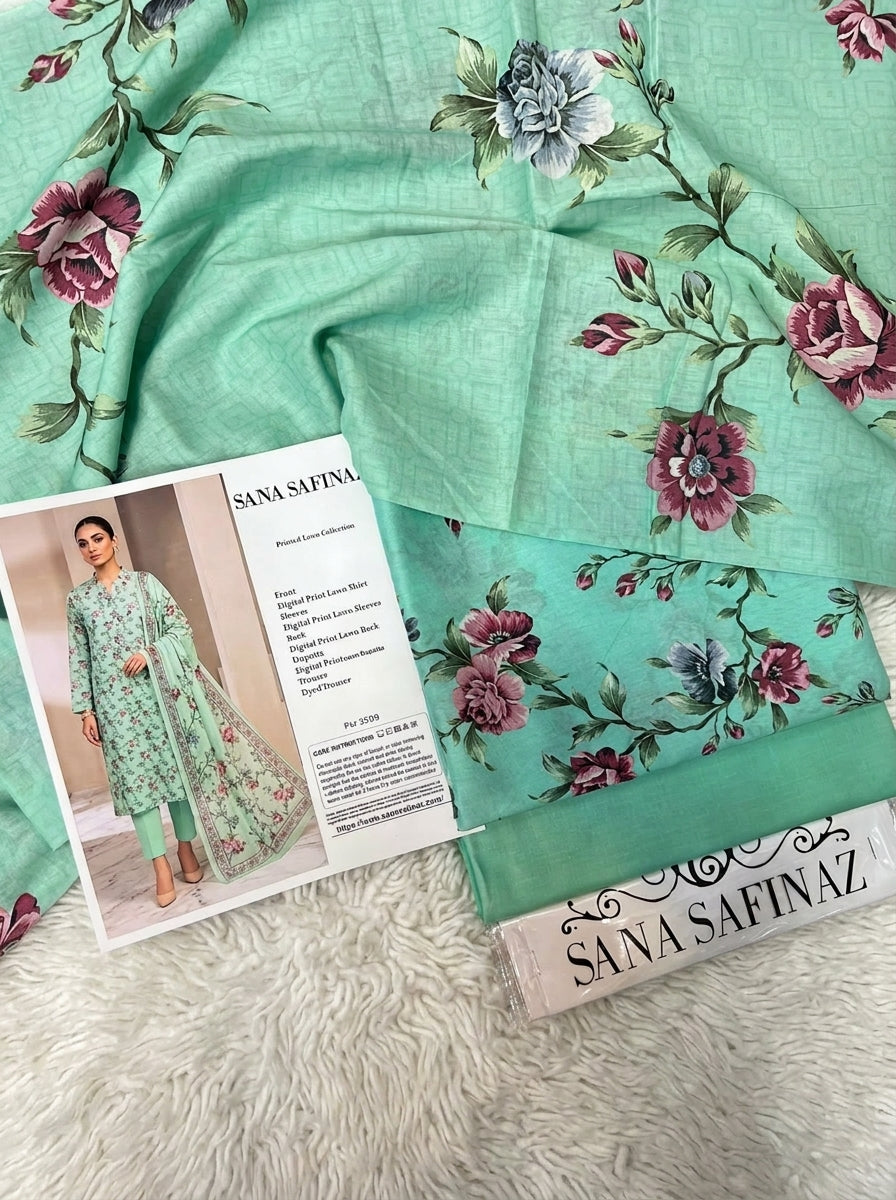 SANA SAFINA LAWN THREE PIECE
