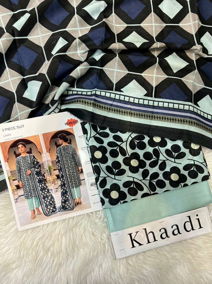 KHAADI LAWN THREE PIECE