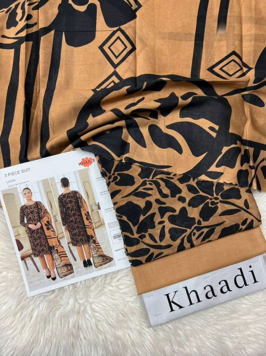 KHAADI LAWN THREE PIECE