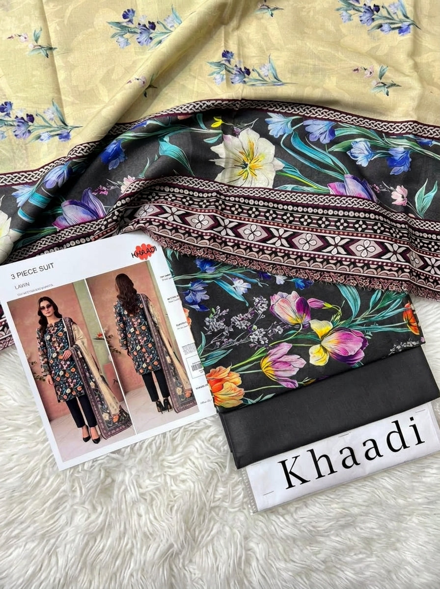 KHAADI LAWN THREE PIECE