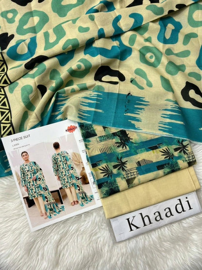 KHAADI LAWN THREE PIECE