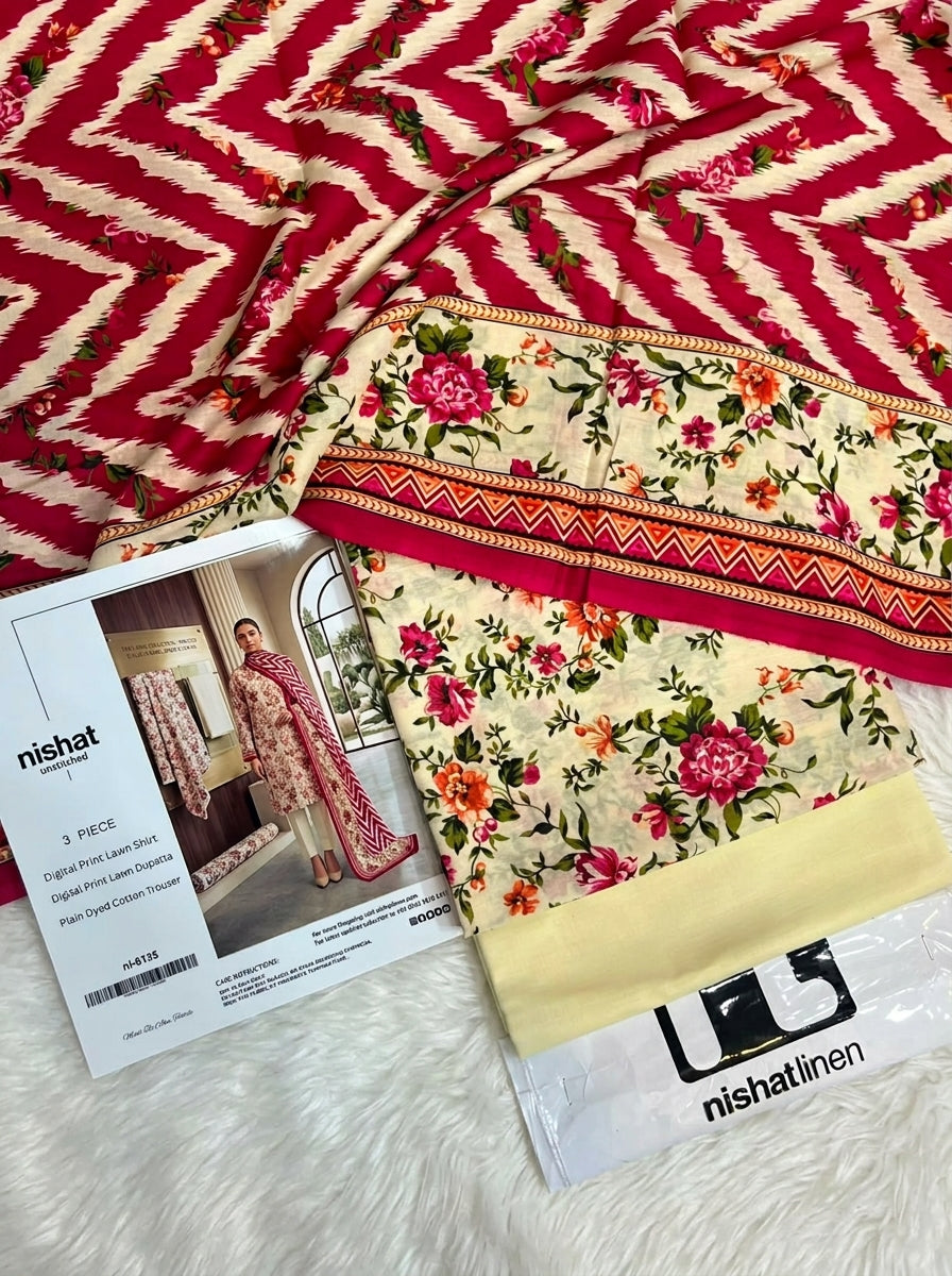 NISHAT LAWN THREE PIECE