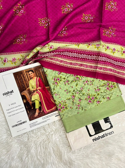 NISHAT LAWN THREE PIECE