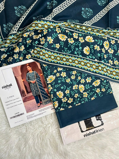 NISHAT LAWN THREE PIECE