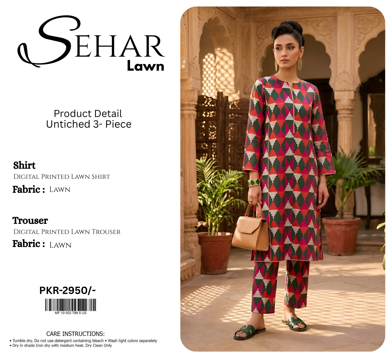 SEHAR LAWN TWO PIECE