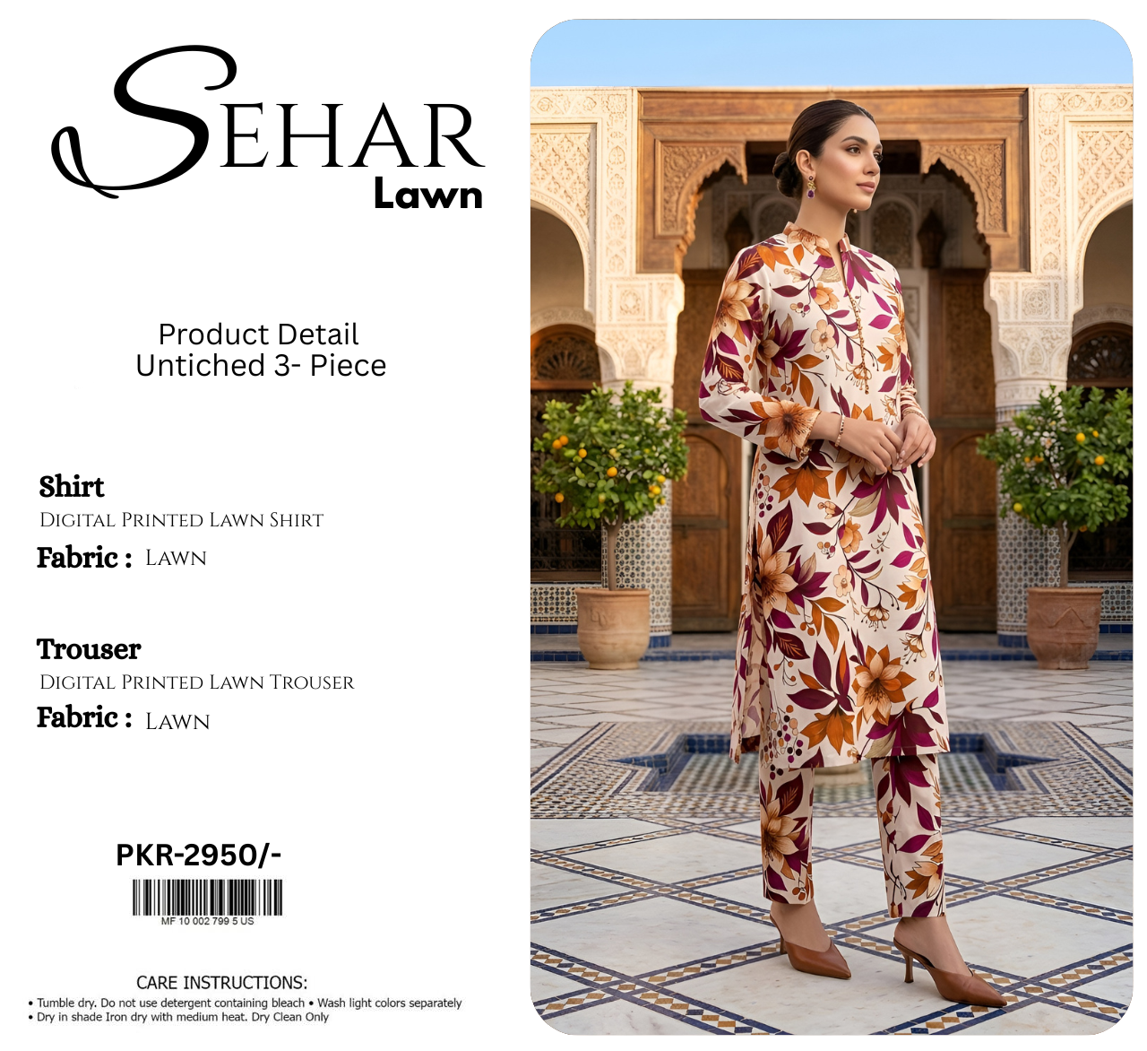 SEHAR LAWN TWO PIECE