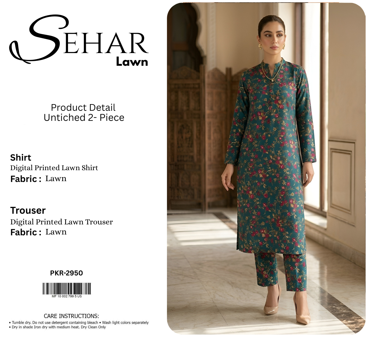SEHAR LAWN TWO PIECE