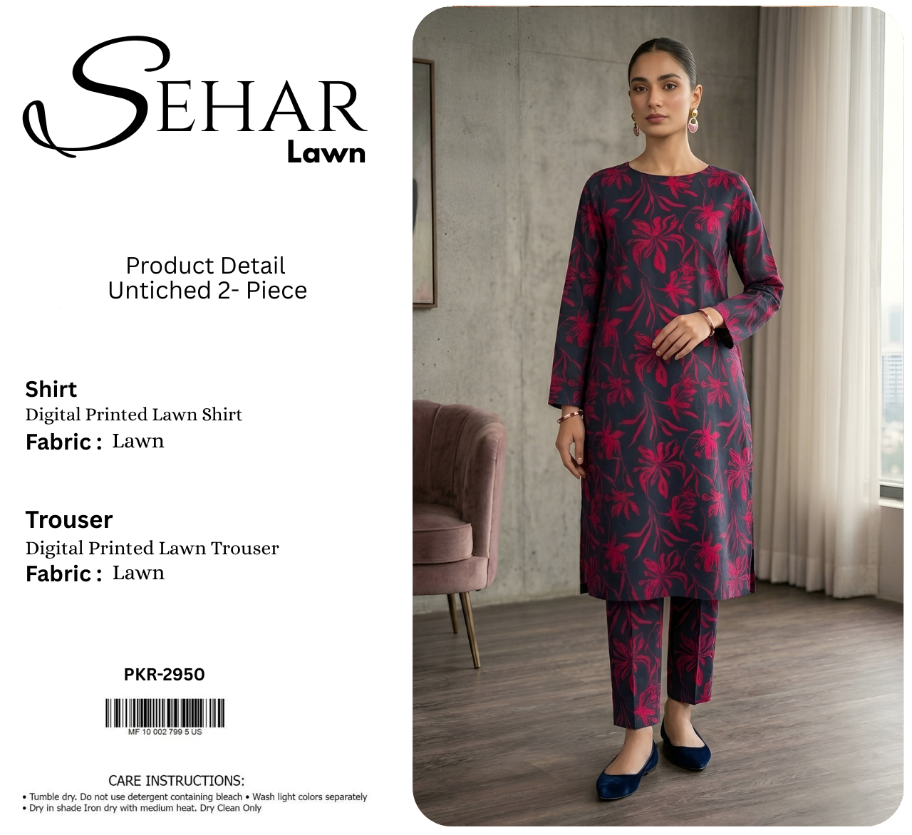 SEHAR LAWN TWO PIECE