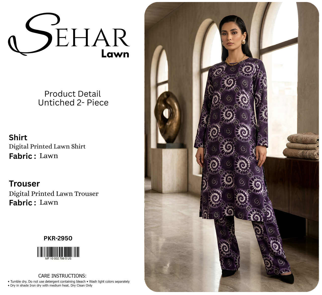 SEHAR LAWN TWO PIECE