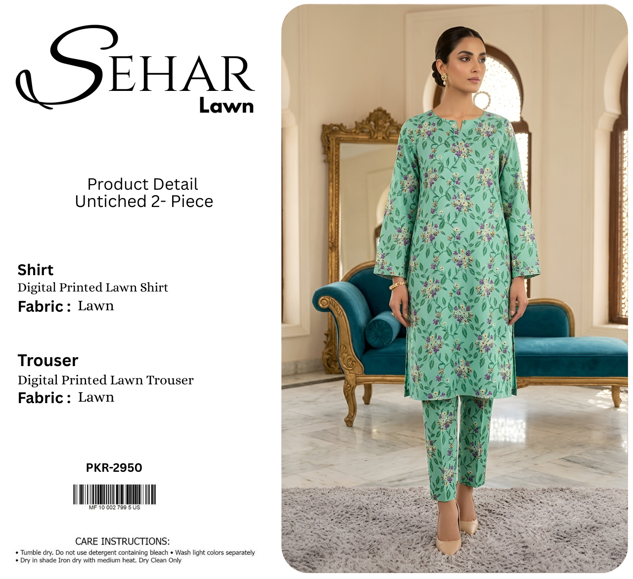 SEHAR LAWN TWO PIECE