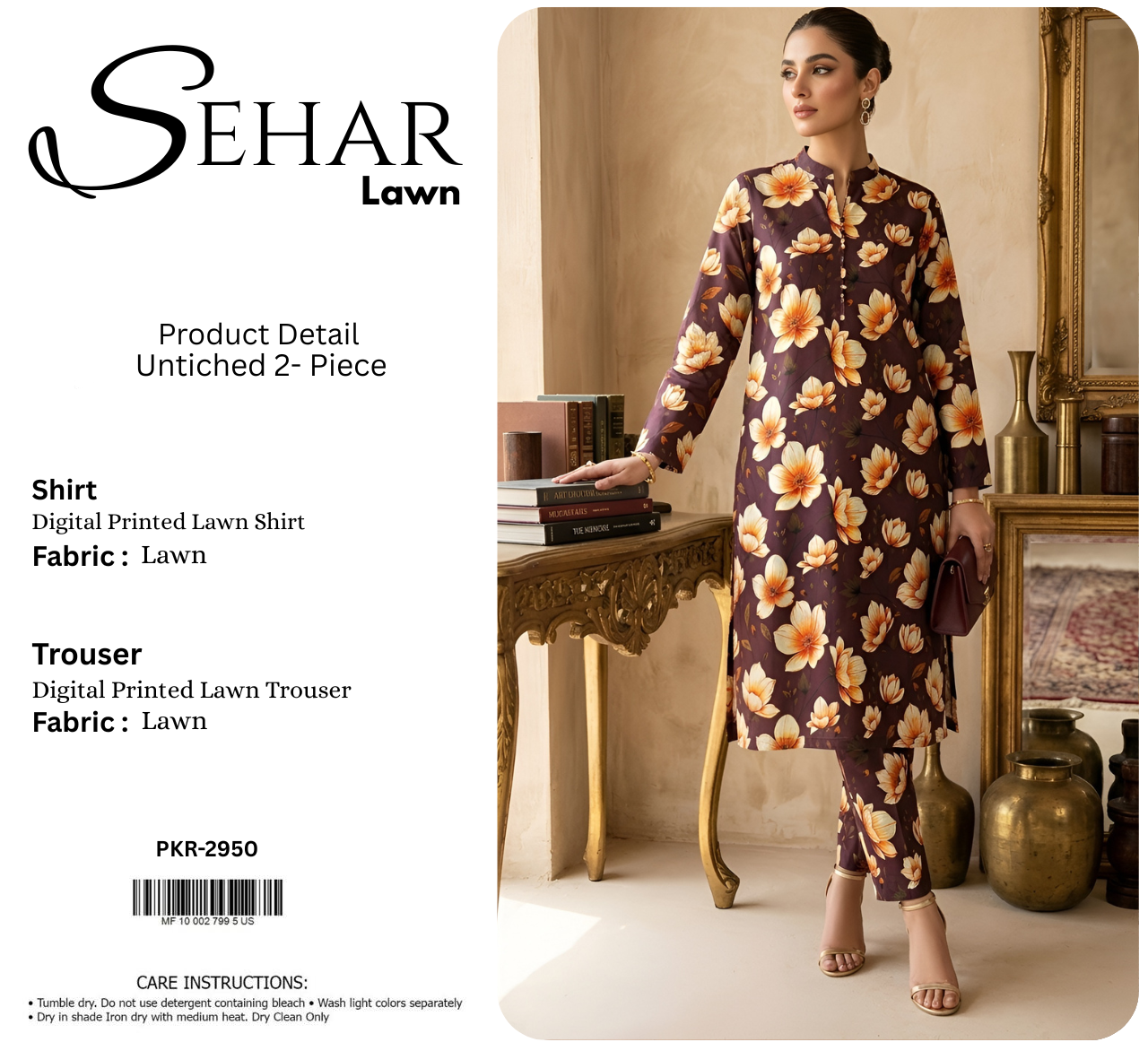 SEHAR LAWN TWO PIECE