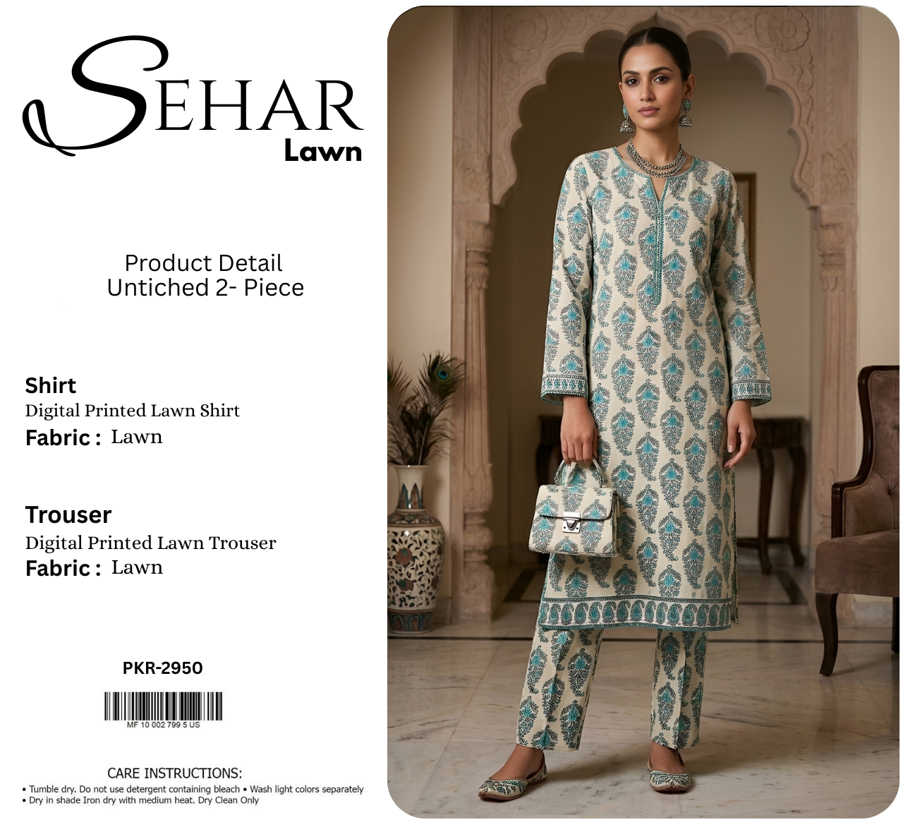 SEHAR LAWN TWO PIECE