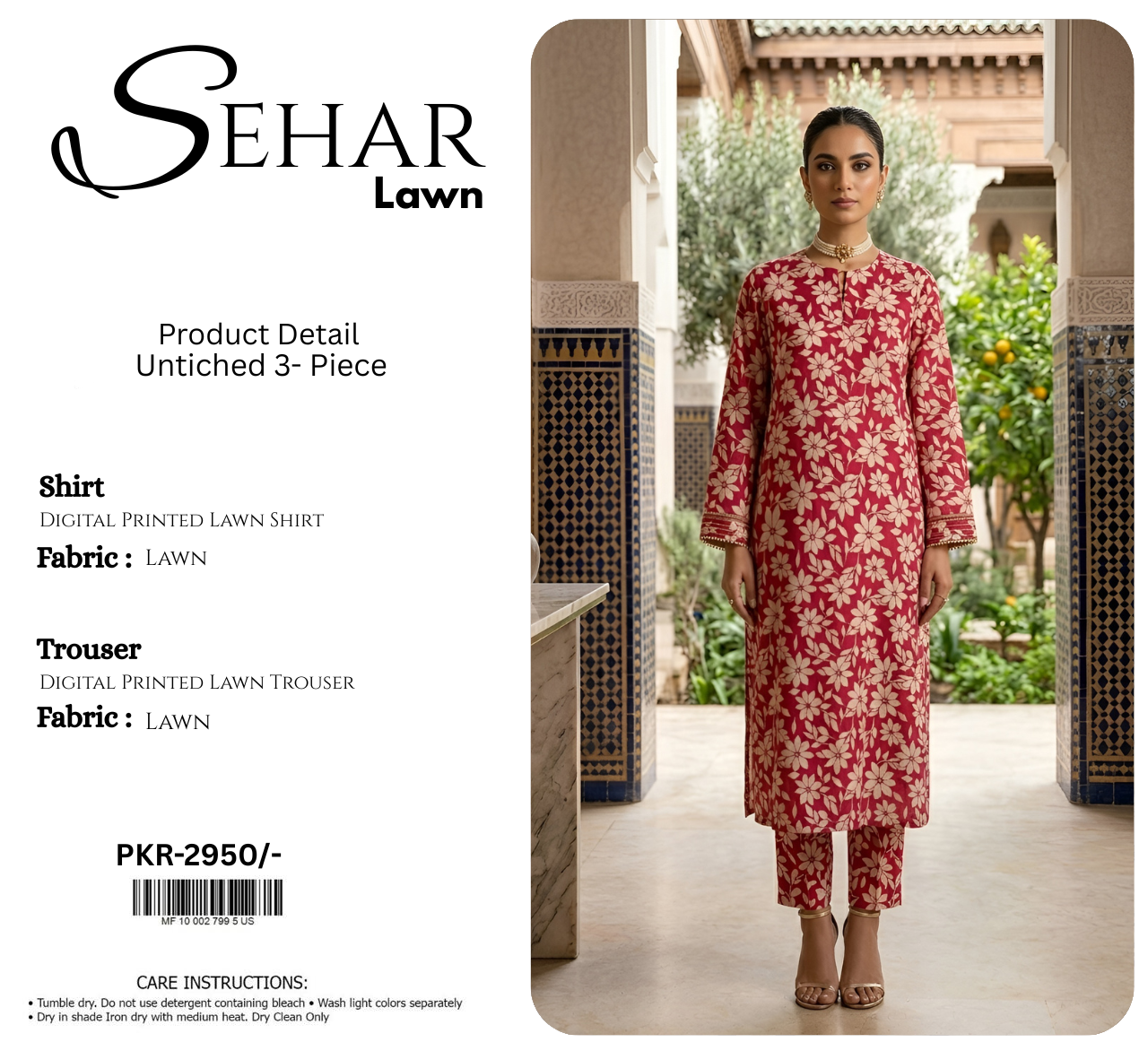 SEHAR LAWN TWO PIECE