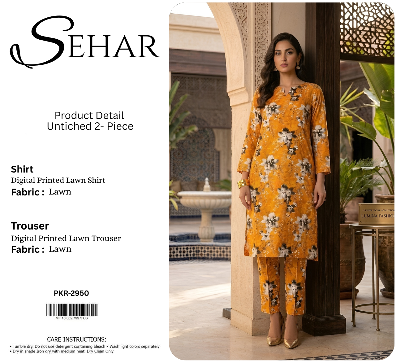 SEHAR LAWN TWO PIECE