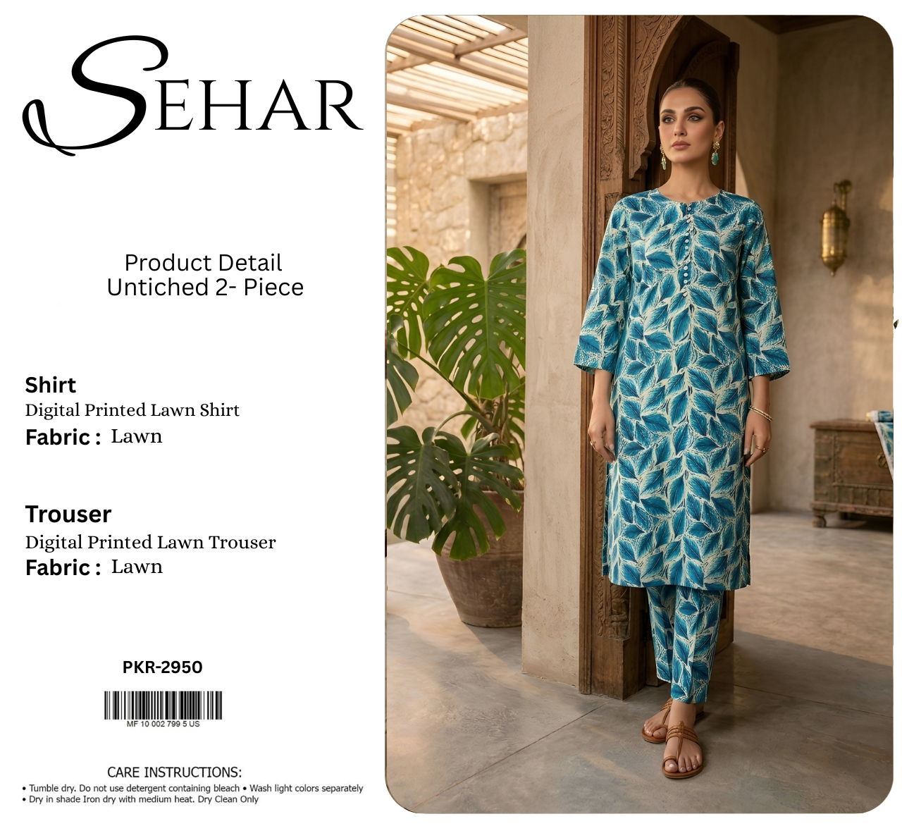 SEHAR LAWN TWO PIECE