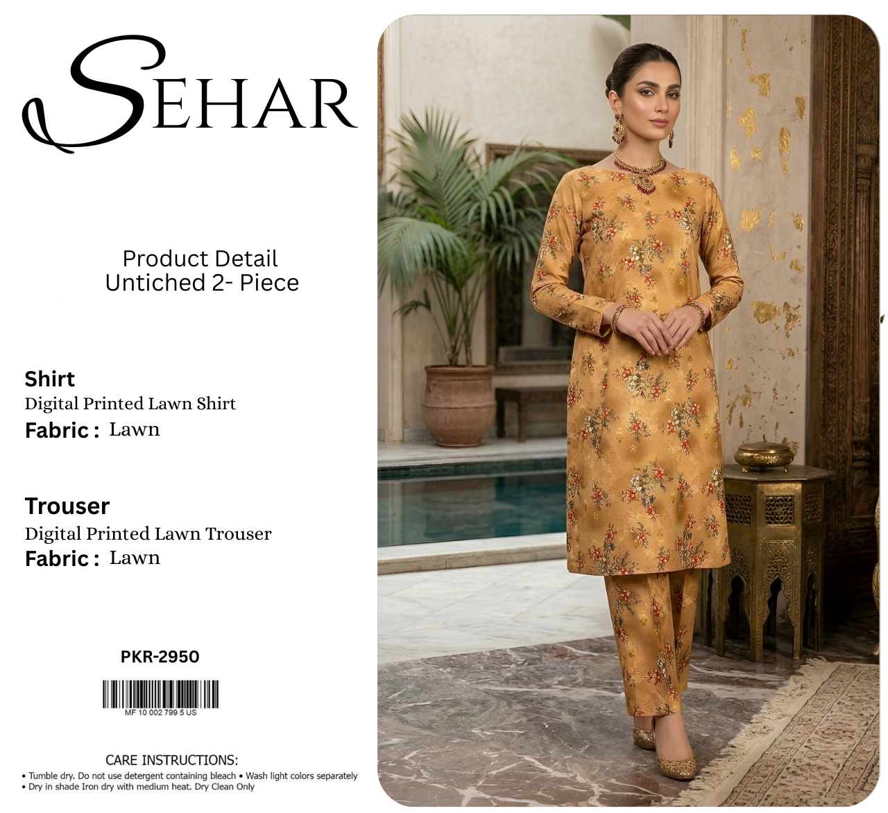 SEHAR LAWN TWO PIECE