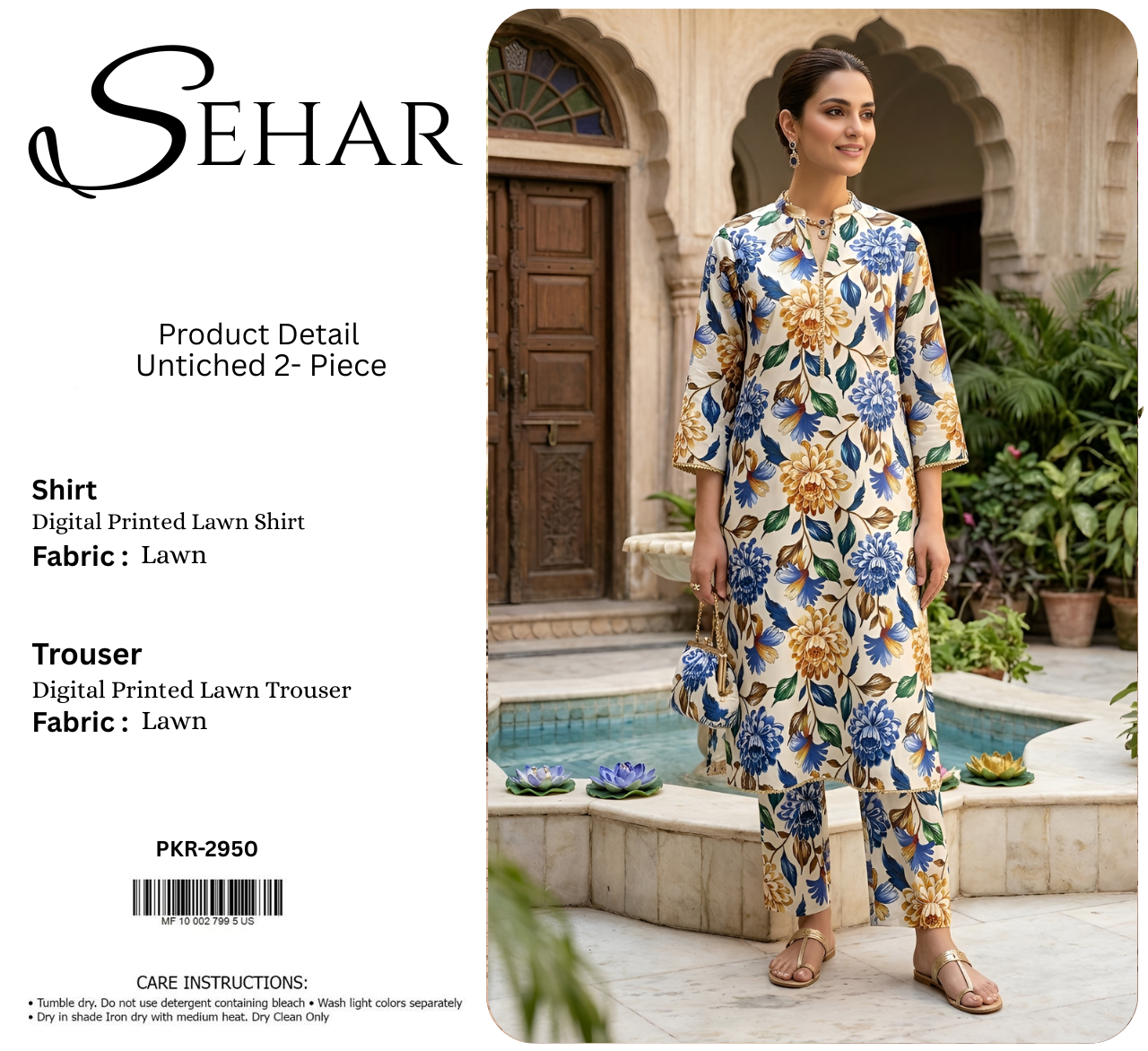 SEHAR LAWN TWO PIECE