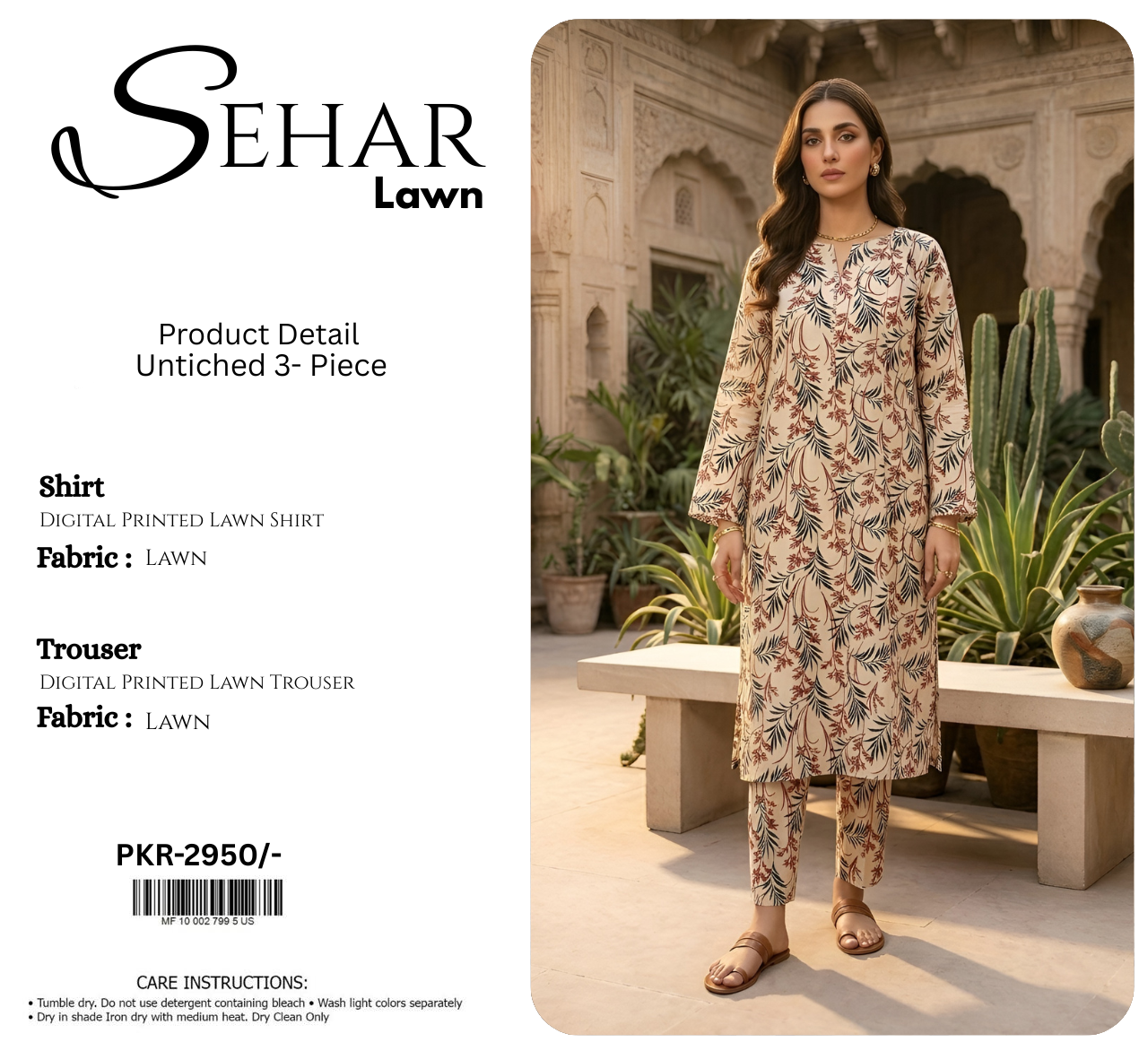 SEHAR LAWN TWO PIECE
