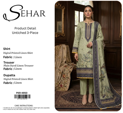 SEHAR LINEN THREE PIECE
