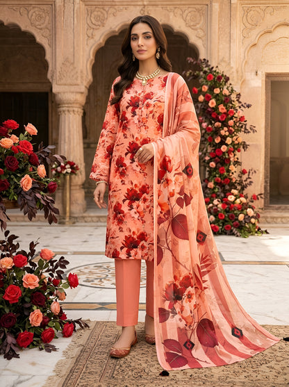 AL KARAM LAWN THREE PIECE