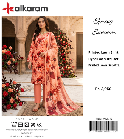 AL KARAM LAWN THREE PIECE