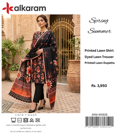 AL KARAM LAWN THREE PIECE