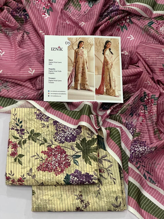 IZNIK LAWN THREE PIECE