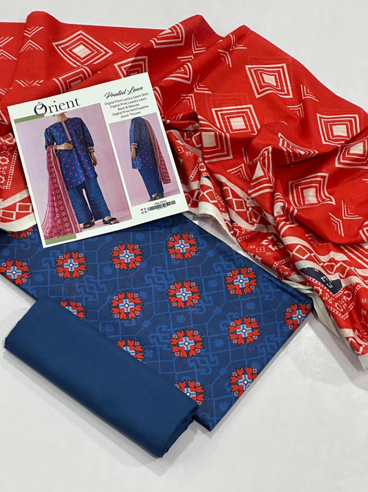 ORIENT LAWN THREE PIECE