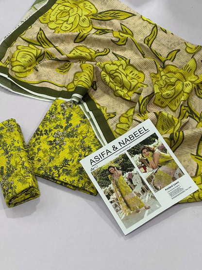 ASIFA NBEEL LAWN THREE PIECE