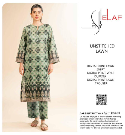 ELAF ALLOVER LAWN THREE PIECE