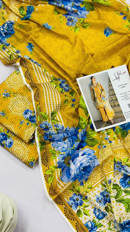 ELAF ALLOVER LAWN THREE PIECE