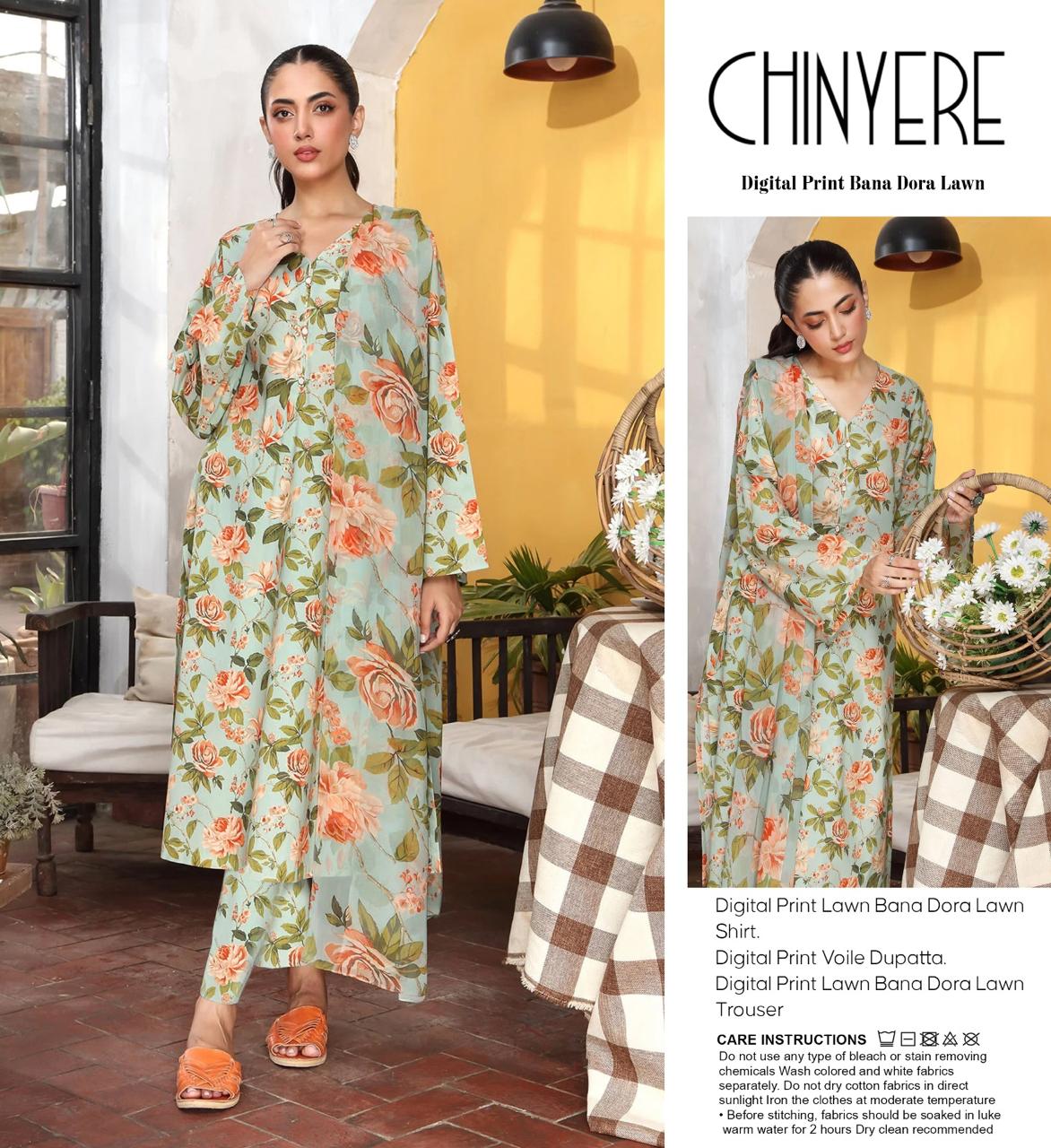 CHINYERE DORYA LAWN THREE PIECE