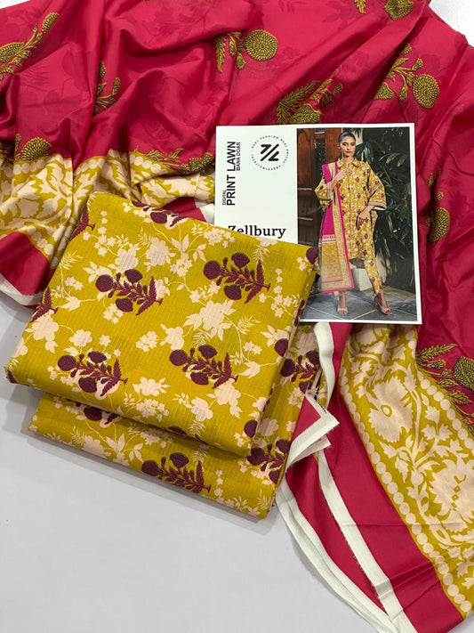 ZELLBURY DORYA LAWN THREE PIECE