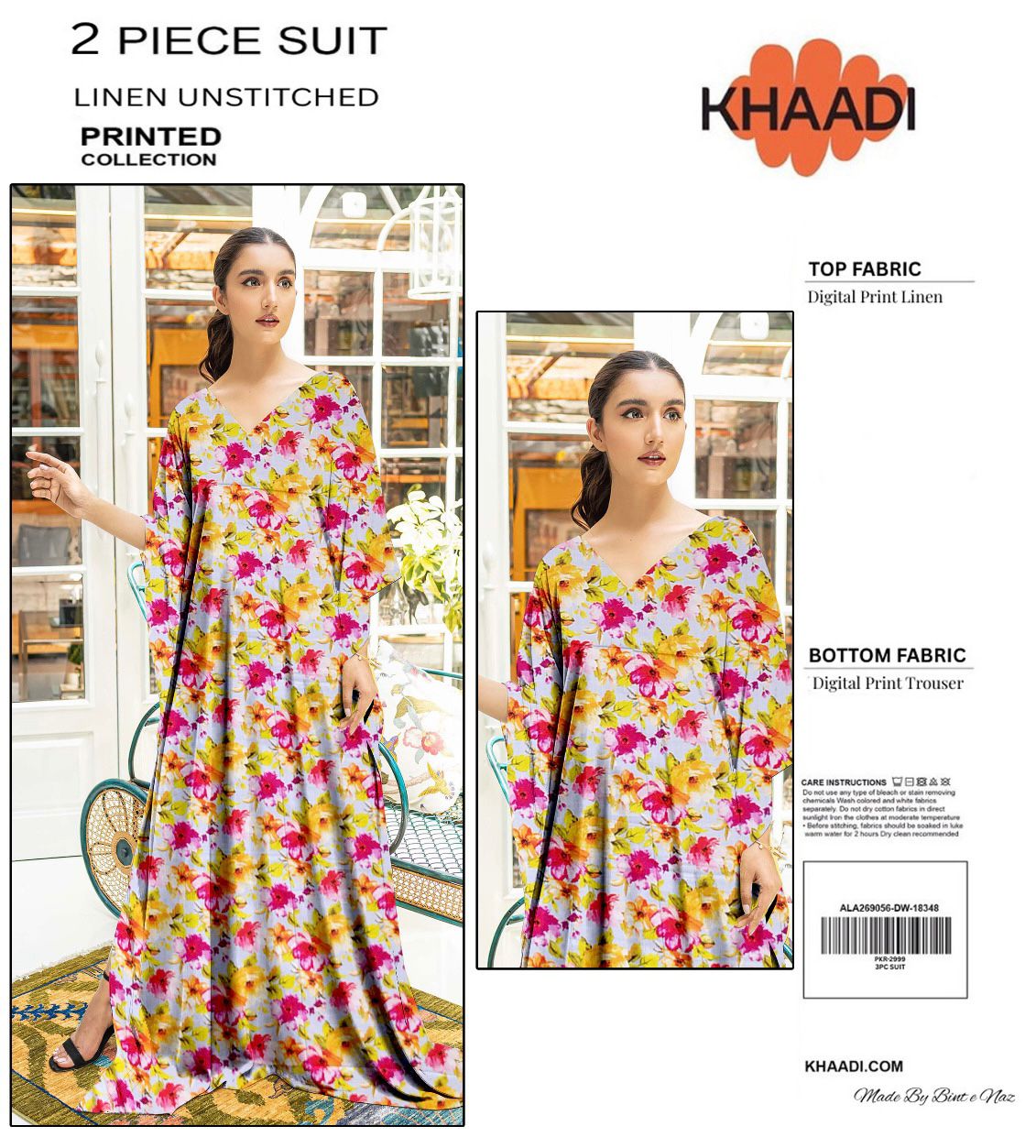 KHAADI LINEN TWO PIECE ALLOVER