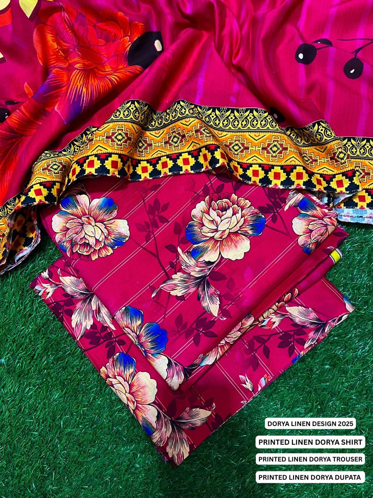 SEHAR DORYA LINEN THREE PIECE