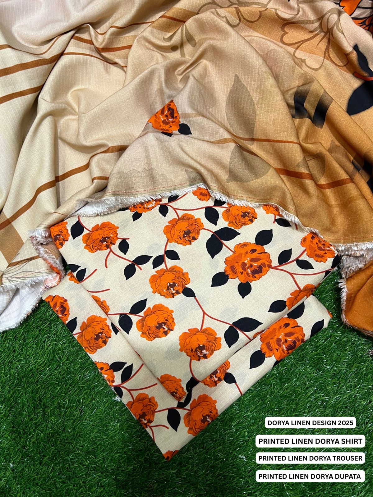 SEHAR DORYA LINEN THREE PIECE