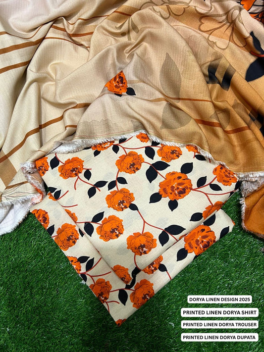 SEHAR DORYA LINEN THREE PIECE
