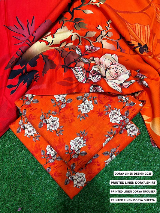 SEHAR DORYA LINEN THREE PIECE