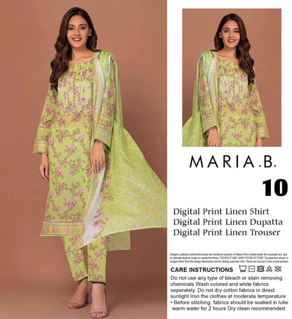 MARIA.B LINEN THREE PIECE