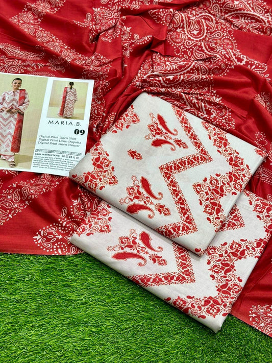 MARIA.B LINEN THREE PIECE