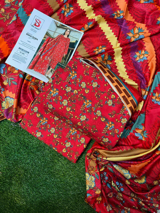 BIN SAEED DORYA LINEN THREE PIECE