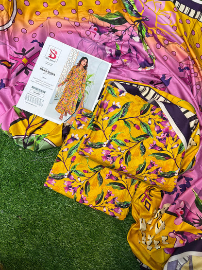 BIN SAEED DORYA LINEN THREE PIECE