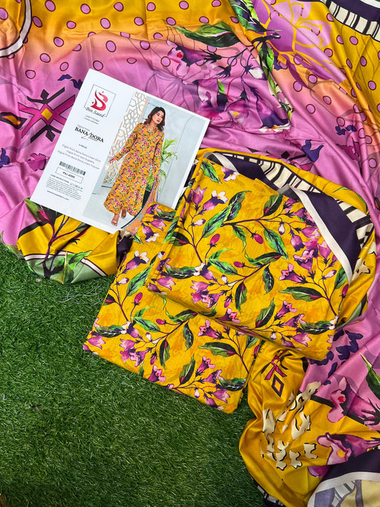 BIN SAEED DORYA LINEN THREE PIECE