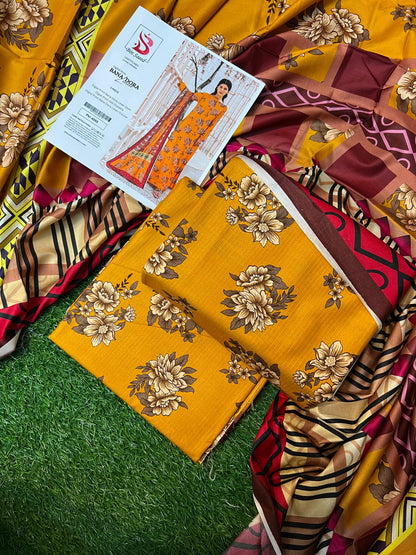 BIN SAEED DORYA LINEN THREE PIECE