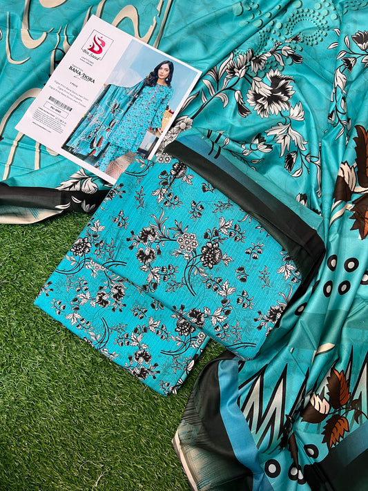 BIN SAEED DORYA LINEN THREE PIECE