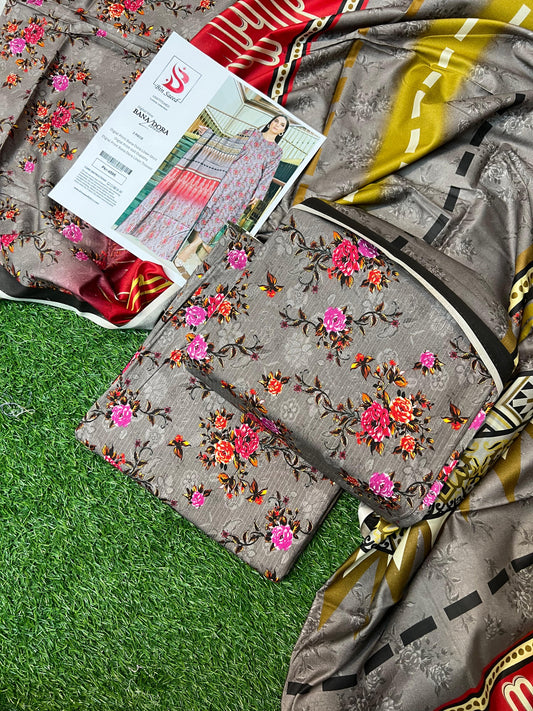 BIN SAEED DORYA LINEN THREE PIECE