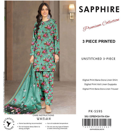 SAPPHIRE DORYA LINEN THREE PIECE