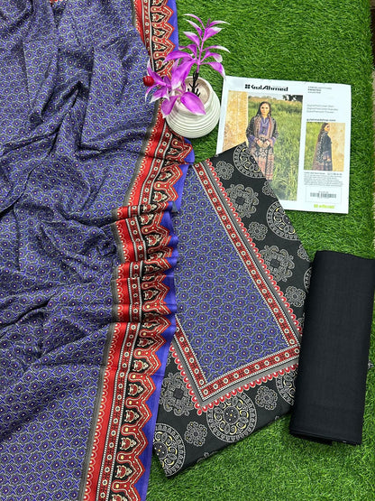GUL AHMAD LINEN THREE PIECE